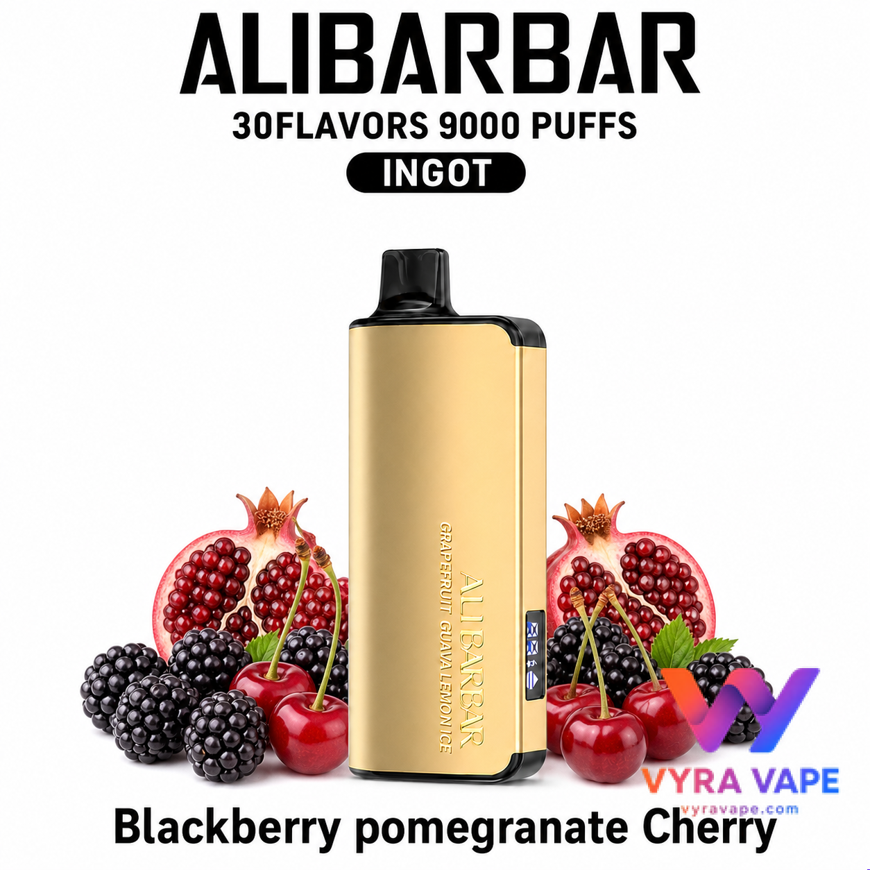 alibarbar-blackberry-pomegranate-cherry ALIBARBAR INGOT 9000 — Blackberry Pomegranate Cherry - Image 1