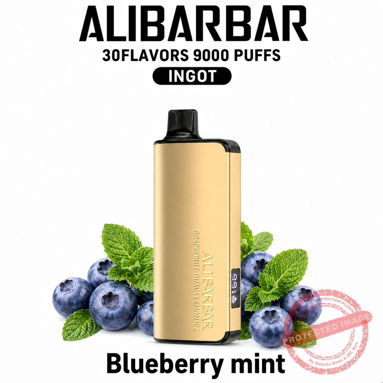 alibarbar-blueberry-mint ALIBARBAR INGOT 9000 — Blueberry Mint - Image 1