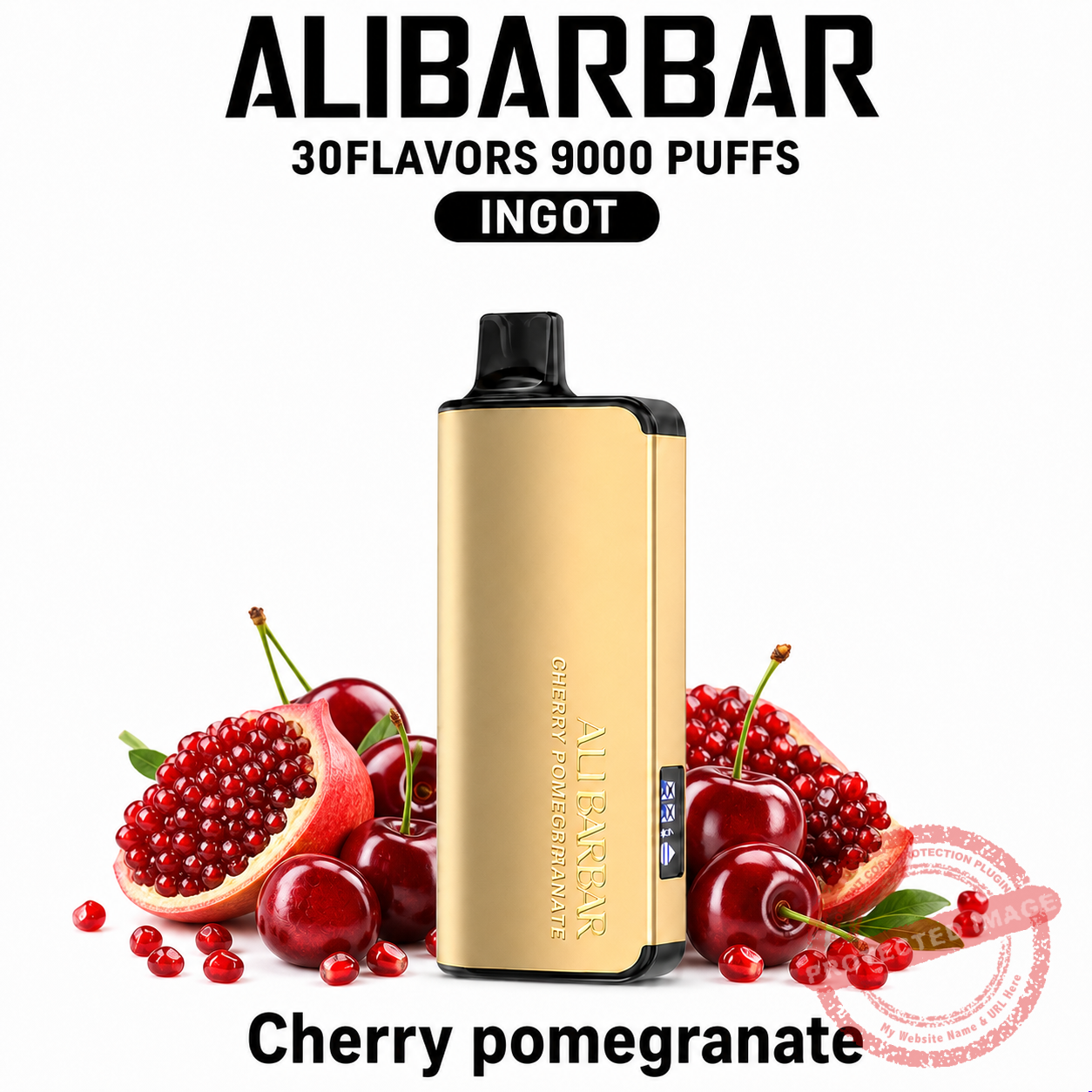 alibarbar-cherry-pomegranate ALIBARBAR INGOT 9000 — Cherry Pomegranate - Image 1