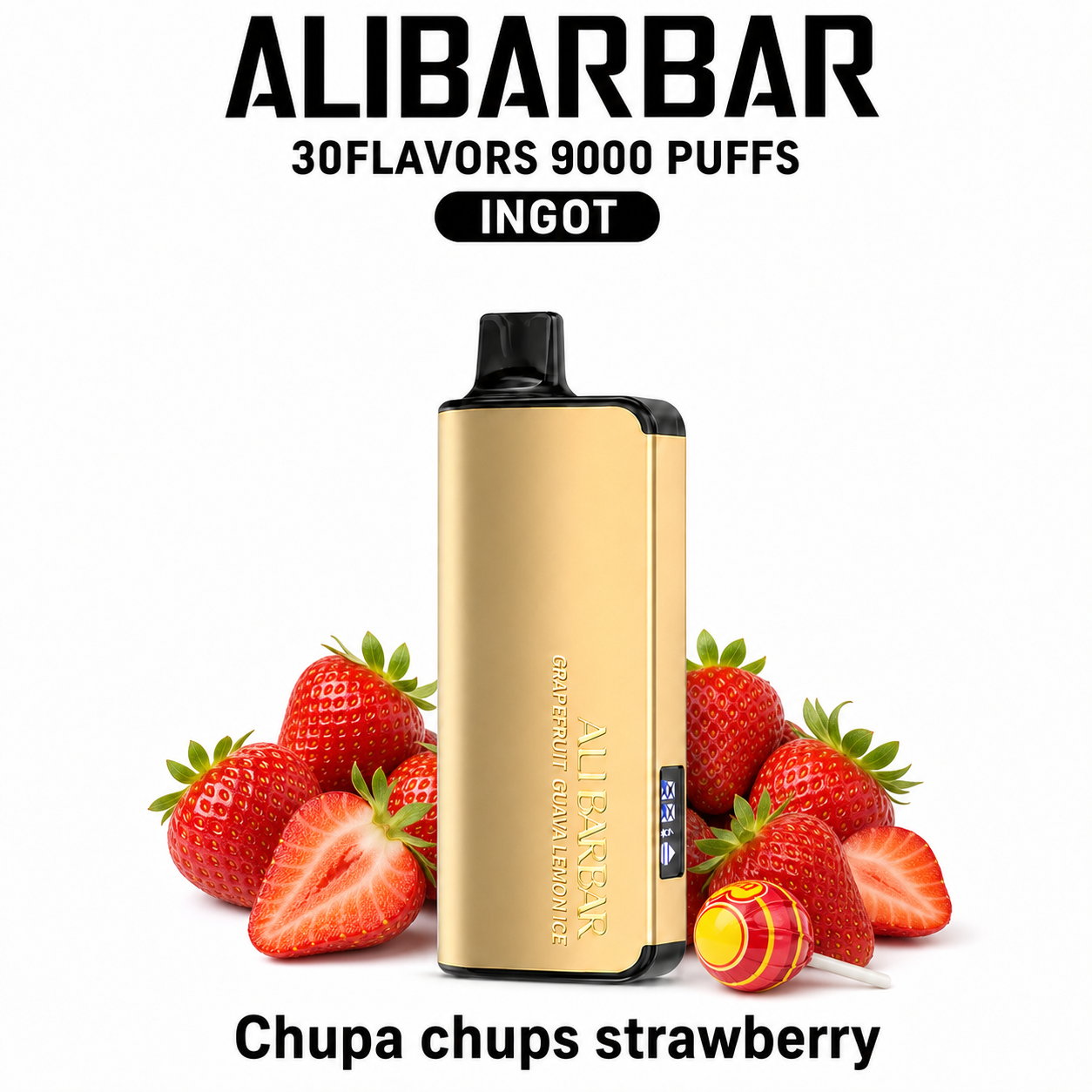 alibarbar-chupa-chups-strawberry ALIBARBAR INGOT 9000 — Chupa Chups Strawberry - Image 1