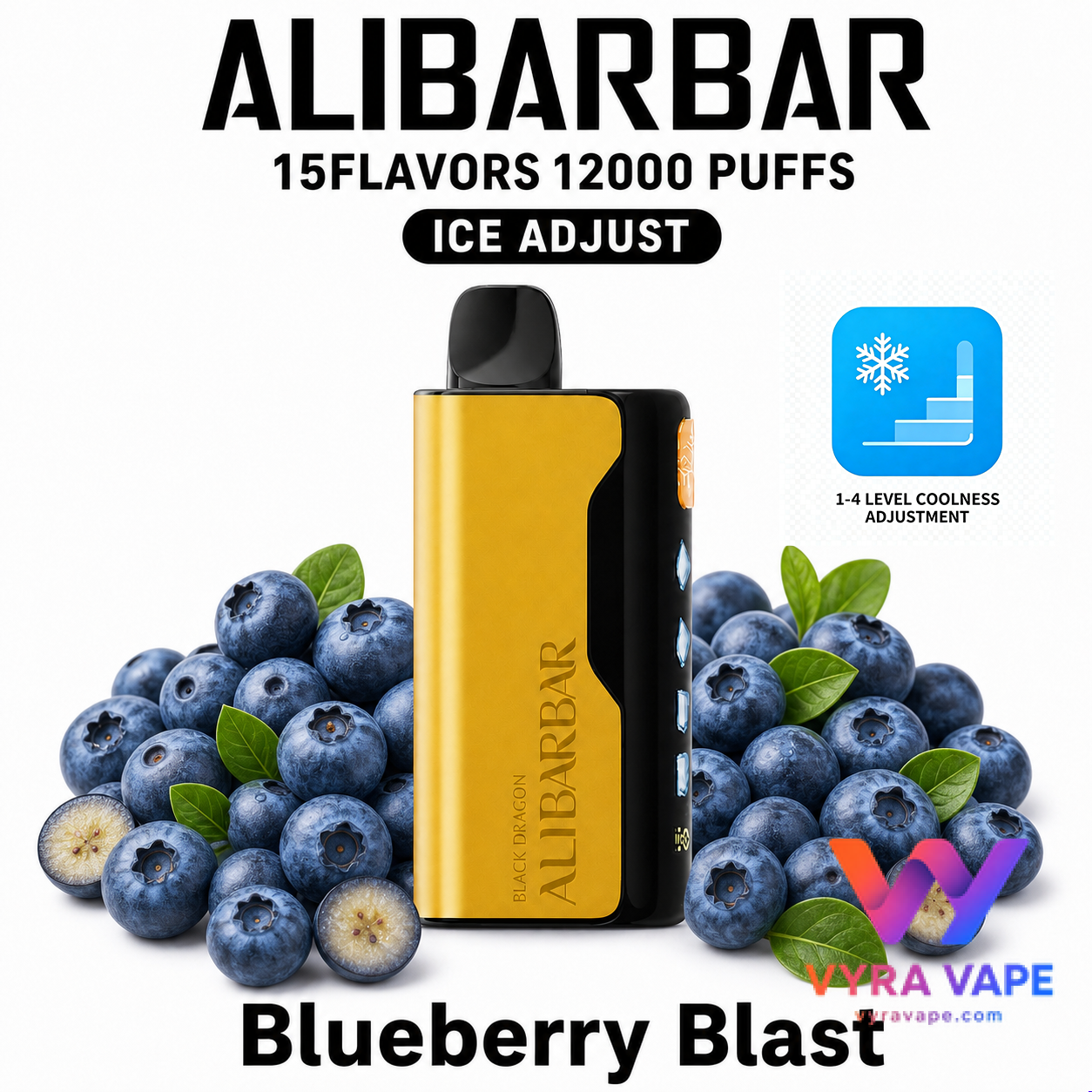 alibarbar-ice-adjust-blueberry-blast ALIBARBAR ICE ADJUST 12000 Puffs – Blackberry Ice - Image 1