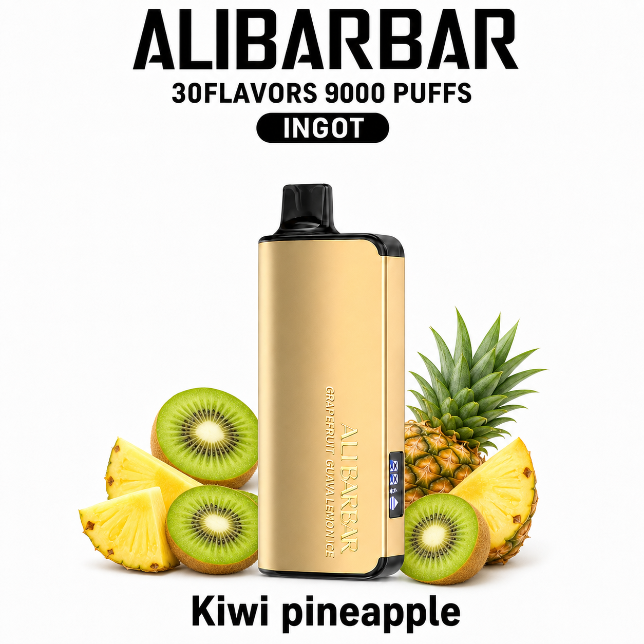 alibarbar-kiwi-pineapple ALIBARBAR INGOT 9000 — Kiwi Pineapple - Image 1