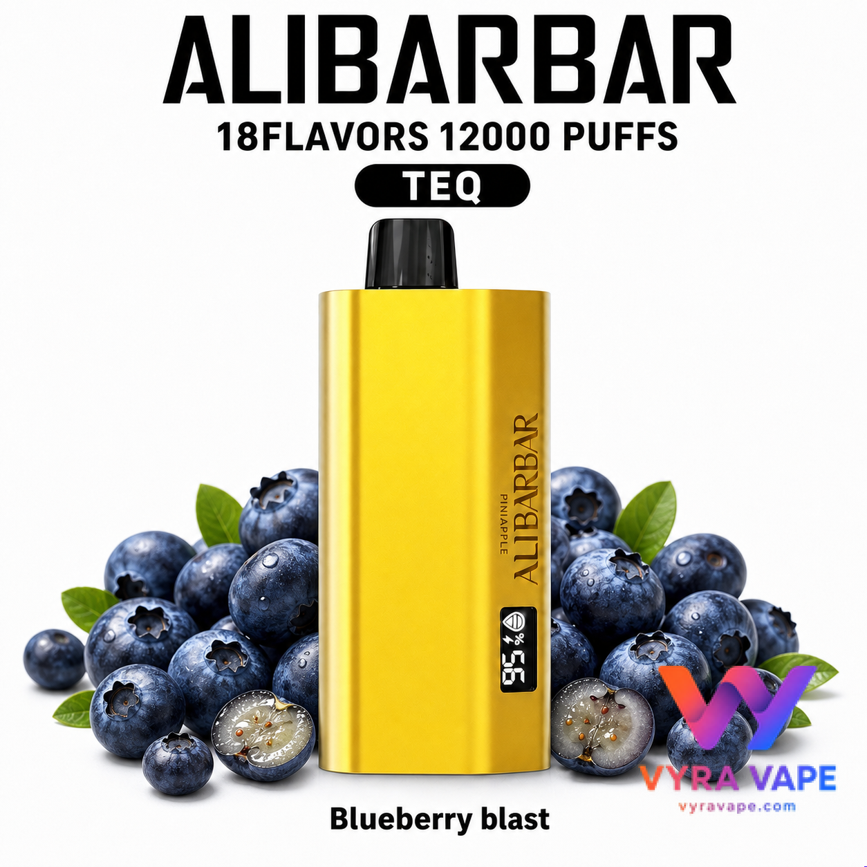 alibarbar-teq-blueberry-blast ALIBARBAR TEQ 12000 Puffs – Blueberry Blast - Image 1