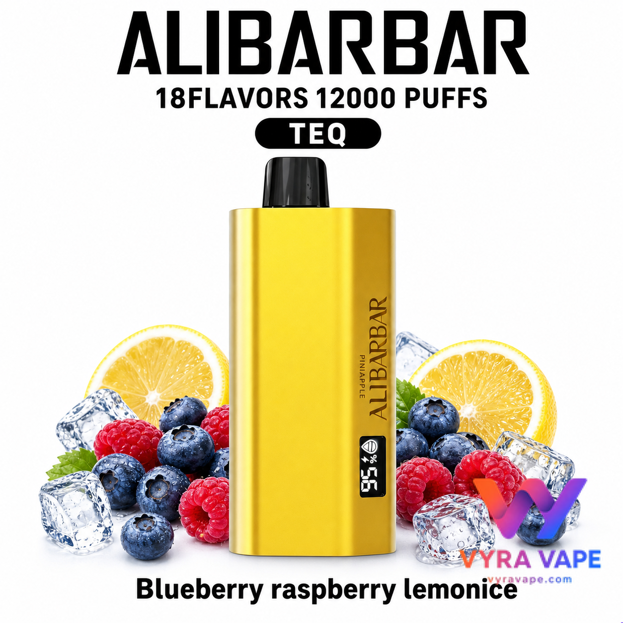 alibarbar-teq-blueberry-raspberry-lemonice ALIBARBAR TEQ 12000 Puffs – Blueberry Raspberry Lemon Ice - Image 1