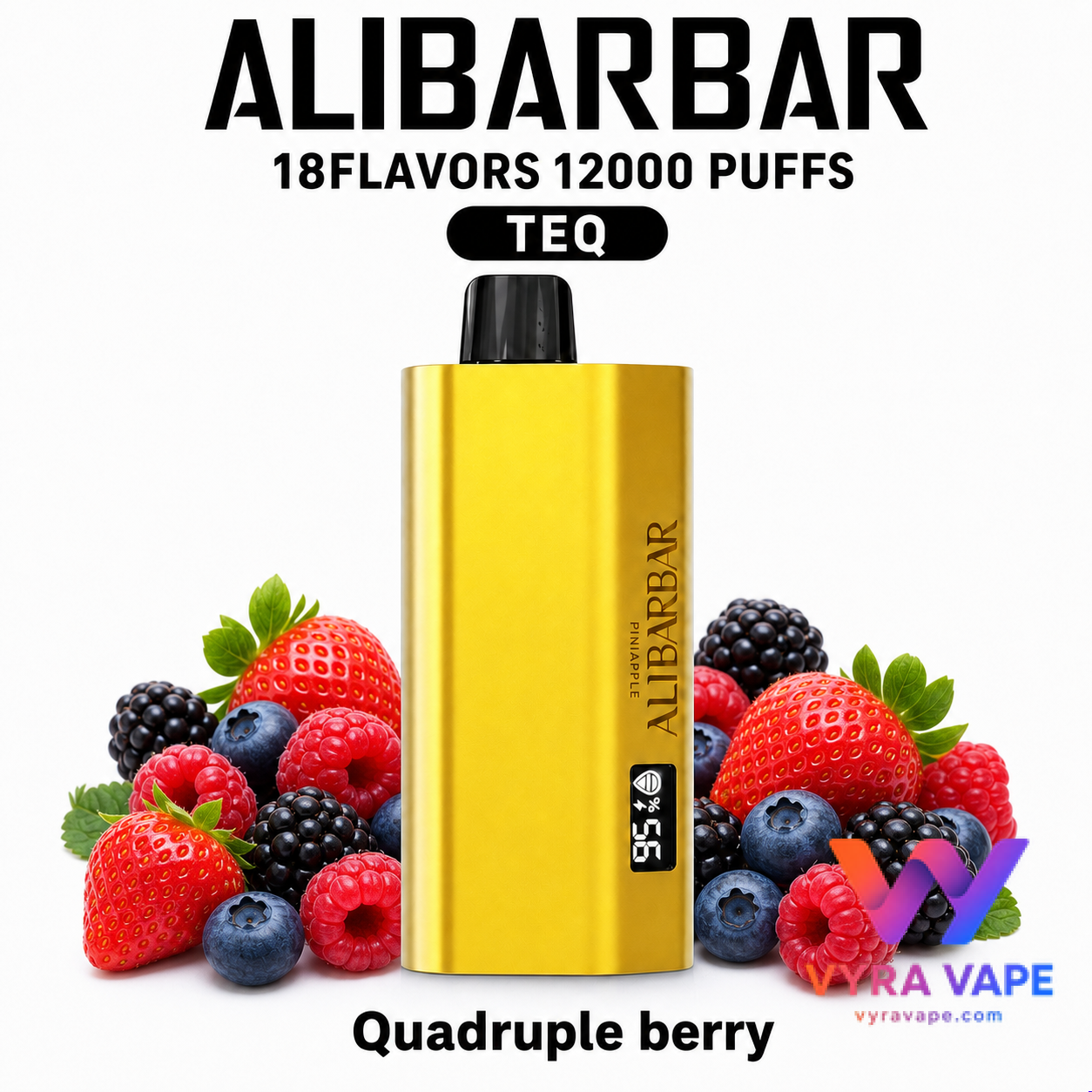alibarbar-teq-quadruple-berry ALIBARBAR TEQ 12000 Puffs – Quadruple Berry - Image 1