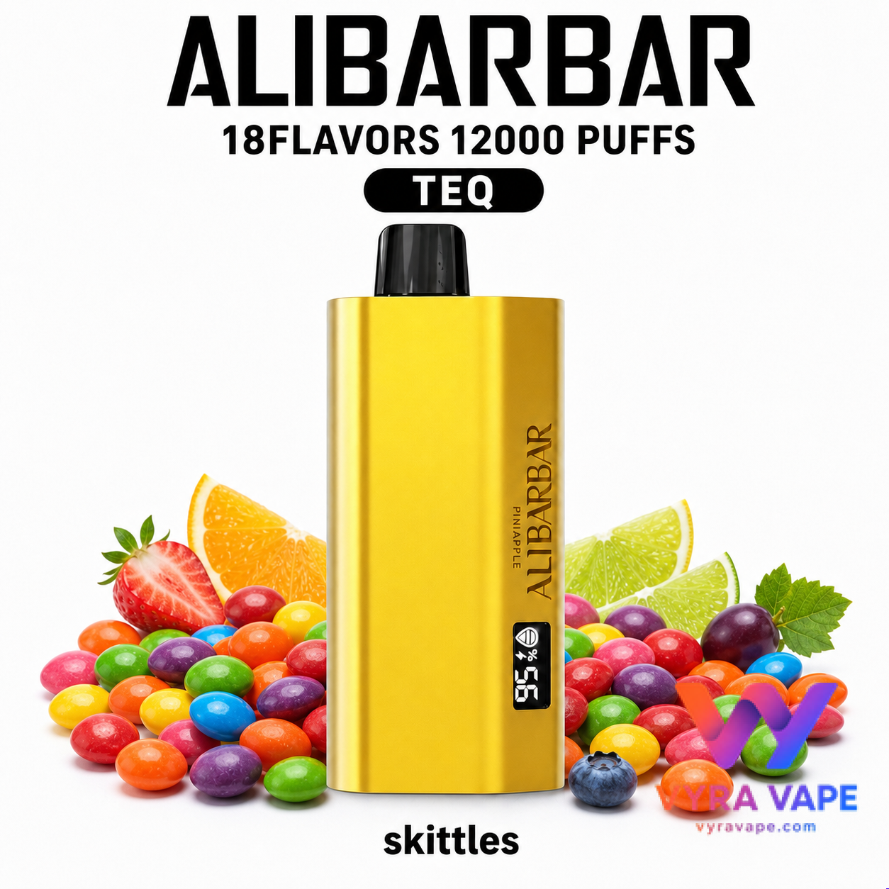 alibarbar-teq-skittles ALIBARBAR TEQ 12000 Puffs – Skittles - Image 1