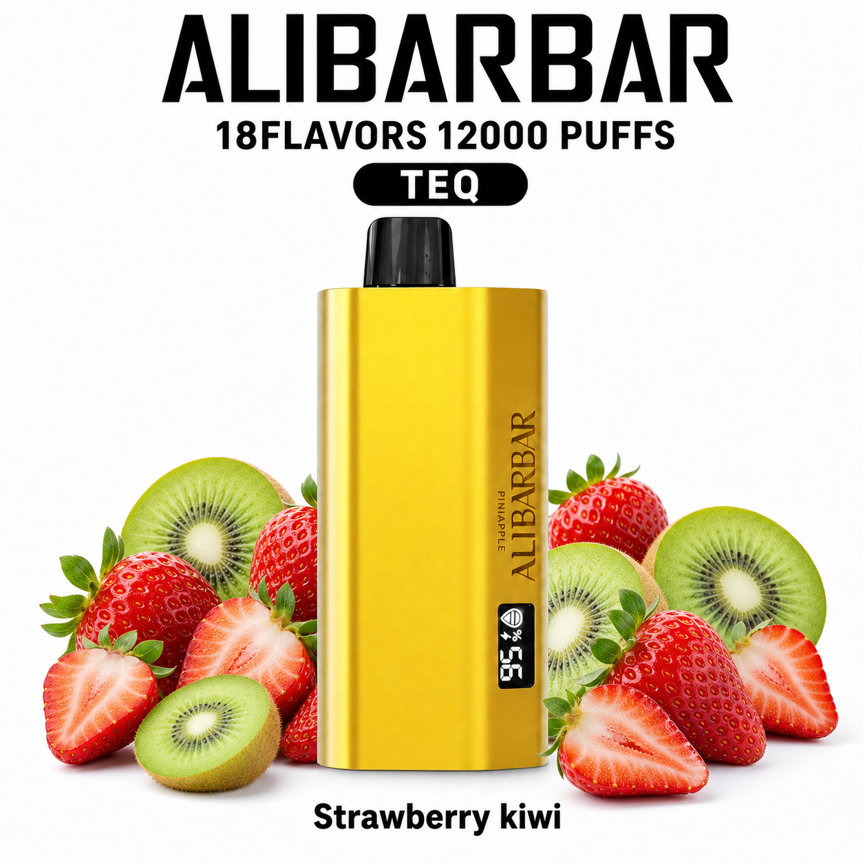 alibarbar-teq-strawberry-kiwi ALIBARBAR TEQ 12000 Puffs – Strawberry Kiwi - Image 1