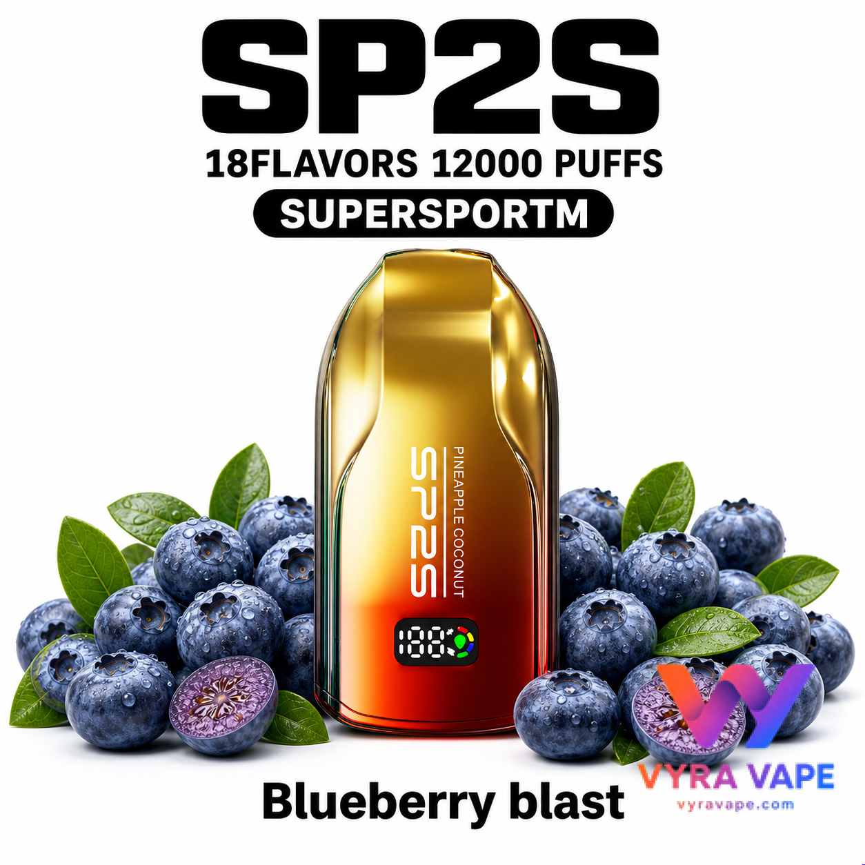 sp2s-supersportm-blueberry-blast SP2S SUPERSPORT M 12000 Puffs – Blueberry Blast - Image 1