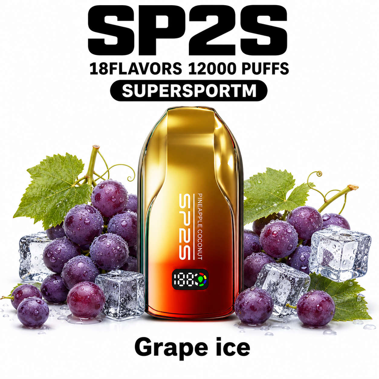 sp2s-supersportm-grape-ice SP2S SUPERSPORT M 12000 Puffs – Grape Ice - Image 1