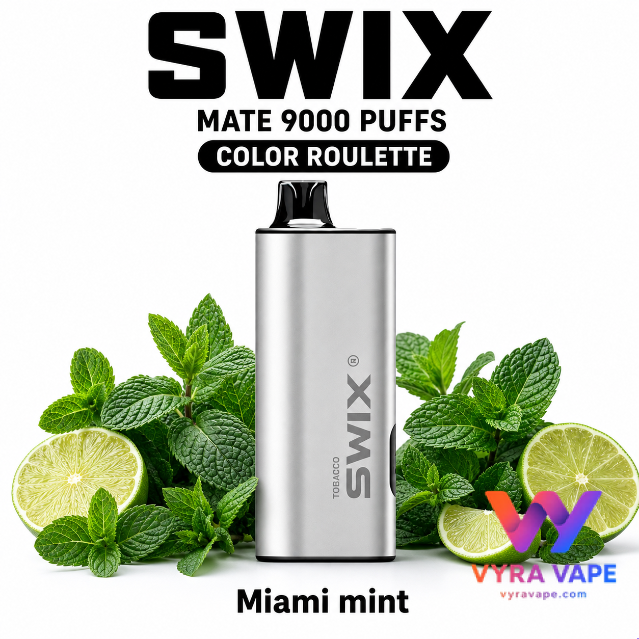 swix-color-roulette-miami-mint SWIX MATE 9000 Puffs – Miami Mint - Image 1