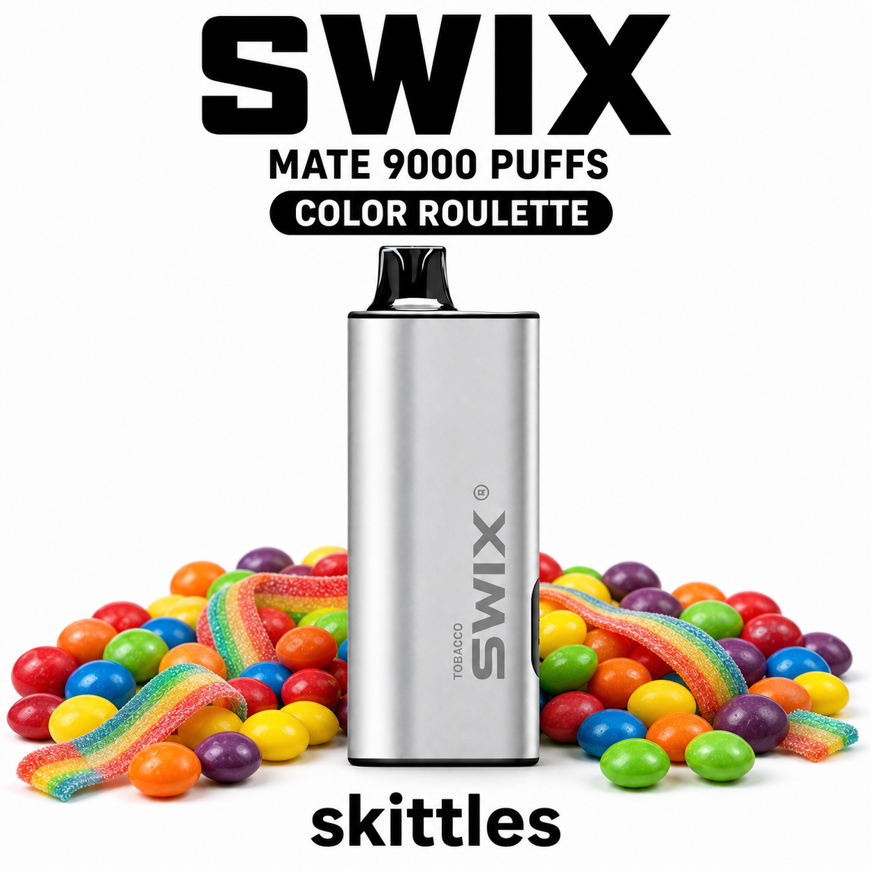 swix-color-roulette-skittles SWIX MATE 9000 Puffs – Skittles - Image 1